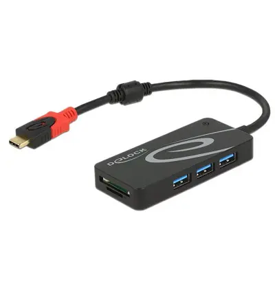 Hub USB 3.1 Gen 1x USB Type-C - 3x USB Tipo-A, lettore di...