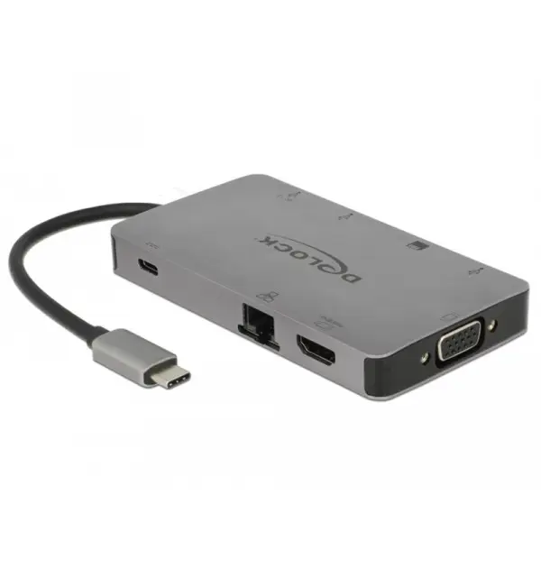 Docking Station USB Type-C 4K - HDMI / VGA / USB 3.1 / SD / LAN / PD 3.0