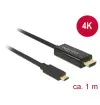 Cavo USB Type-C maschio - HDMI maschio (DP Alt Mode) 4K 30 Hz 1 m nero