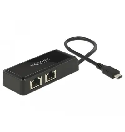 Adaptateur USB Type-C - 2x Gigabit LAN 10/100/1000 Mbps