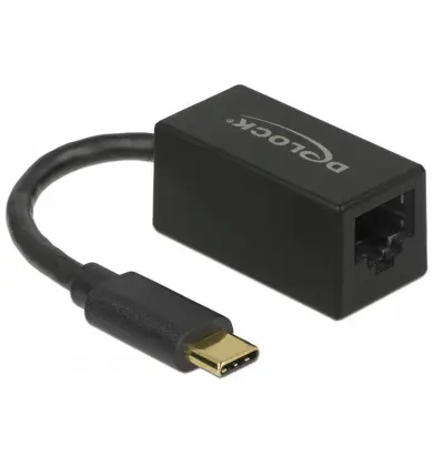 Adaptateur compact USB Type-C - 1x Gigabit LAN 10/100/1000 Mbps noir