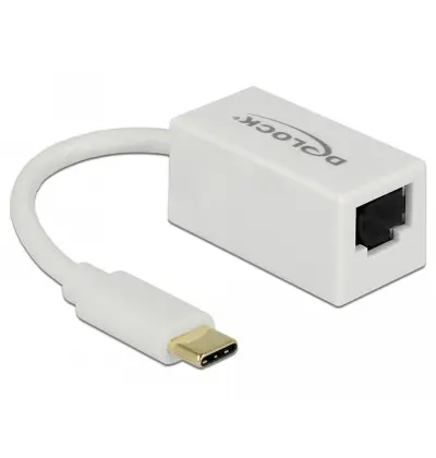 Adaptateur compact USB Type-C - 1x Gigabit LAN 10/100/1000 Mbps blanc