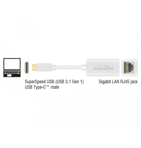 Adaptateur compact USB Type-C - 1x Gigabit LAN...